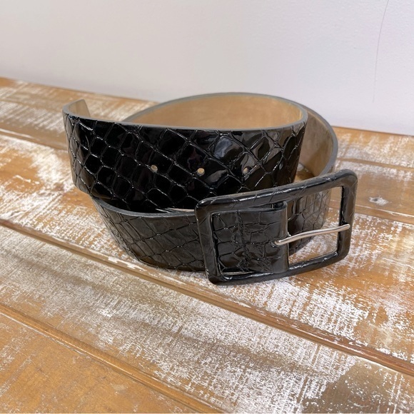WCM by Neiman Marcus Genuine Leather Belt Size L Color Black